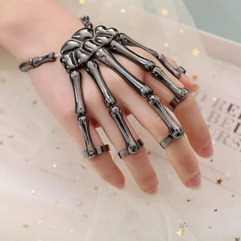 Fashion Halloween Hand Skull Skeleton Elastic Bracelet