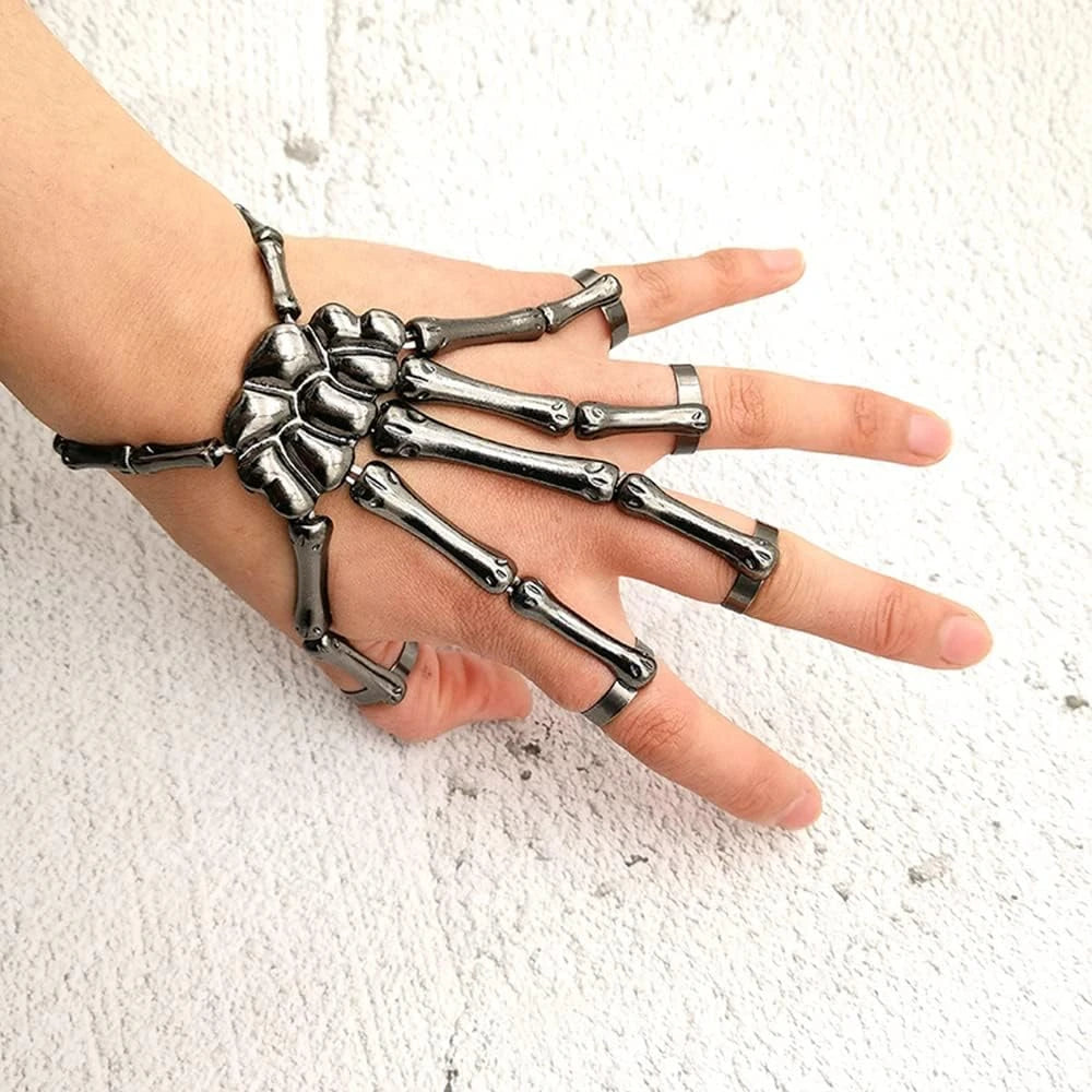 Fashion Halloween Hand Skull Skeleton Elastic Bracelet