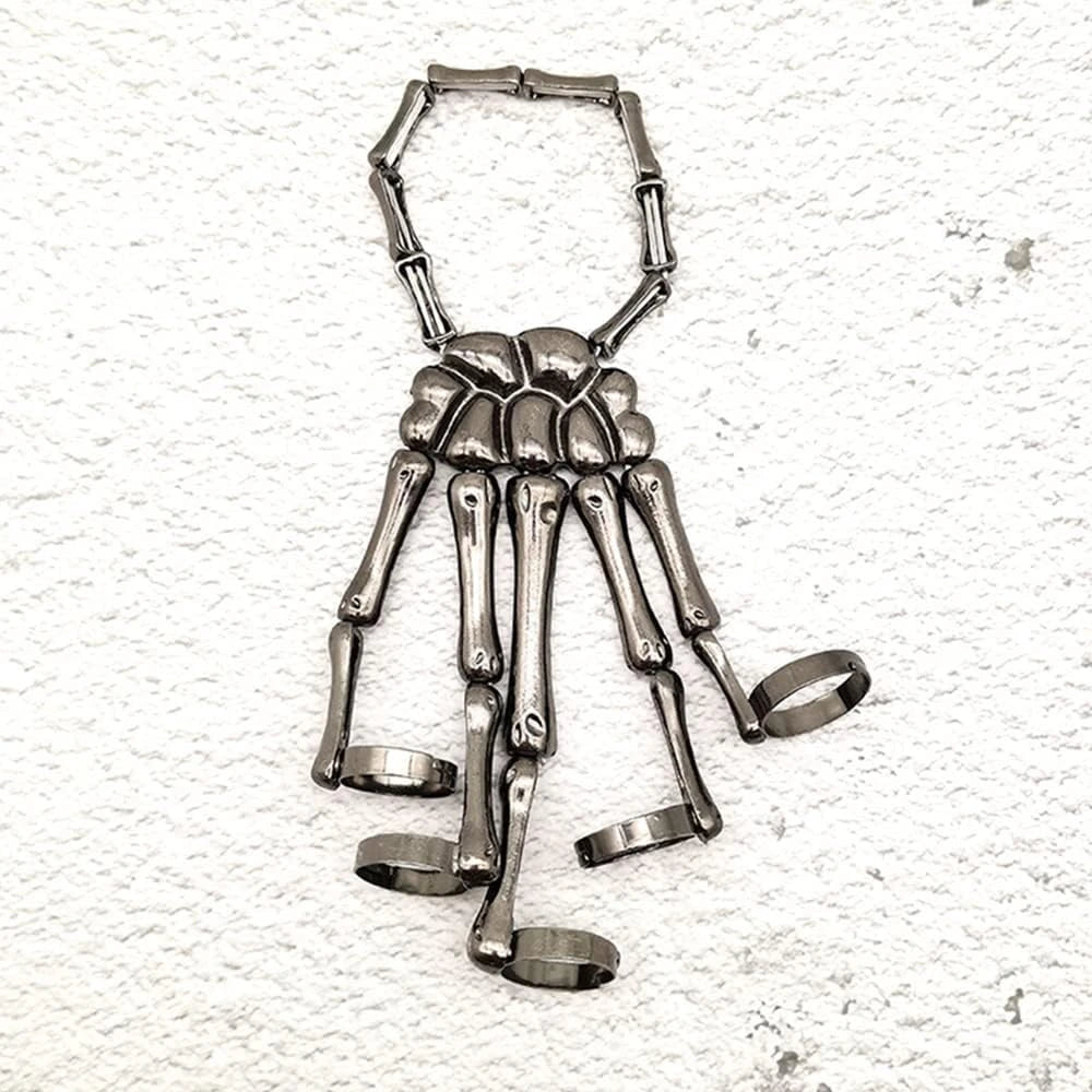 Fashion Halloween Hand Skull Skeleton Elastic Bracelet