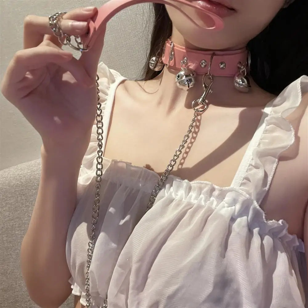 Gothic Bell Chain Rope Choker