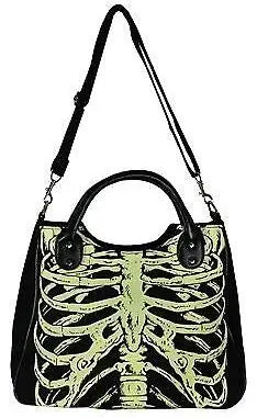 Glow Skeleton Canvas Shoulder Bag