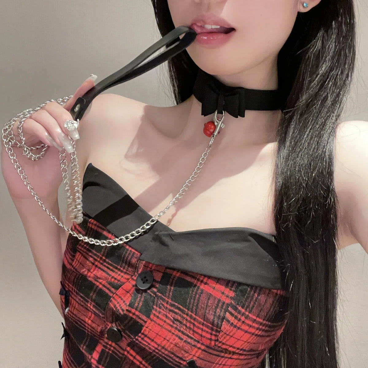 Gothic Bell Chain Rope Choker