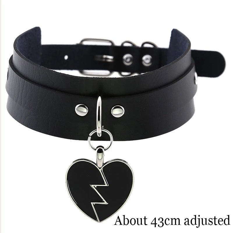 Midnight Rivet Choker Gothic Femme Jewelry
