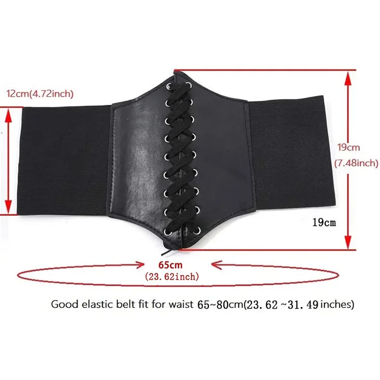 Gothic Faux Leather Waist Belt