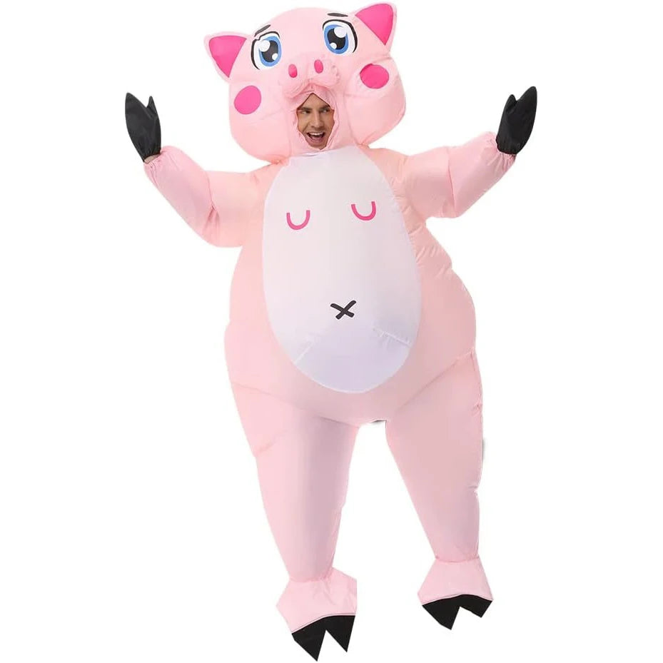 Adult Playful Pink Pig Costume
