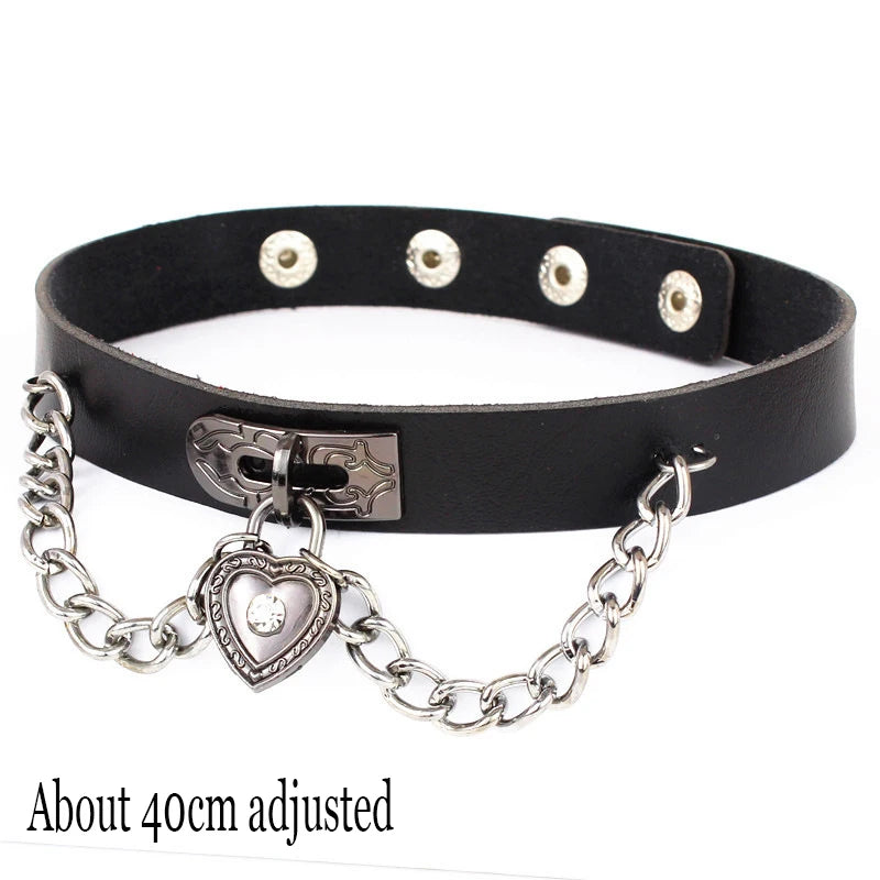 Midnight Rivet Choker Gothic Femme Jewelry