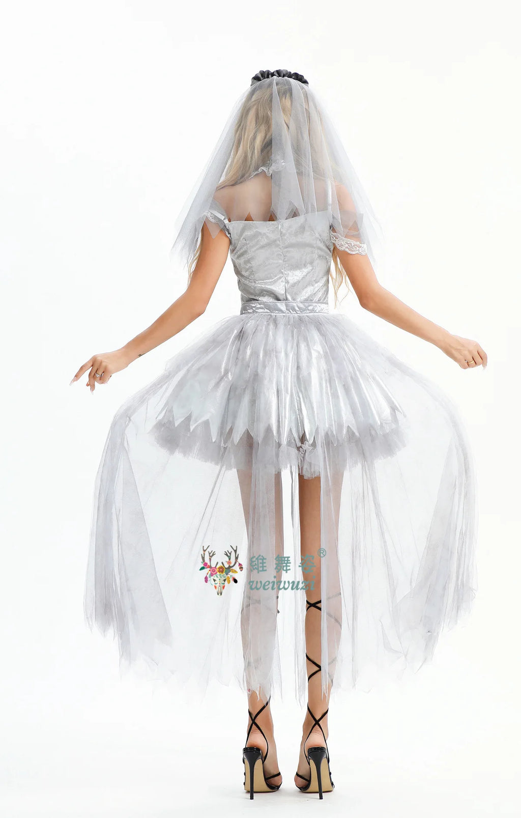 Scary Ghost Bride Dress Costume