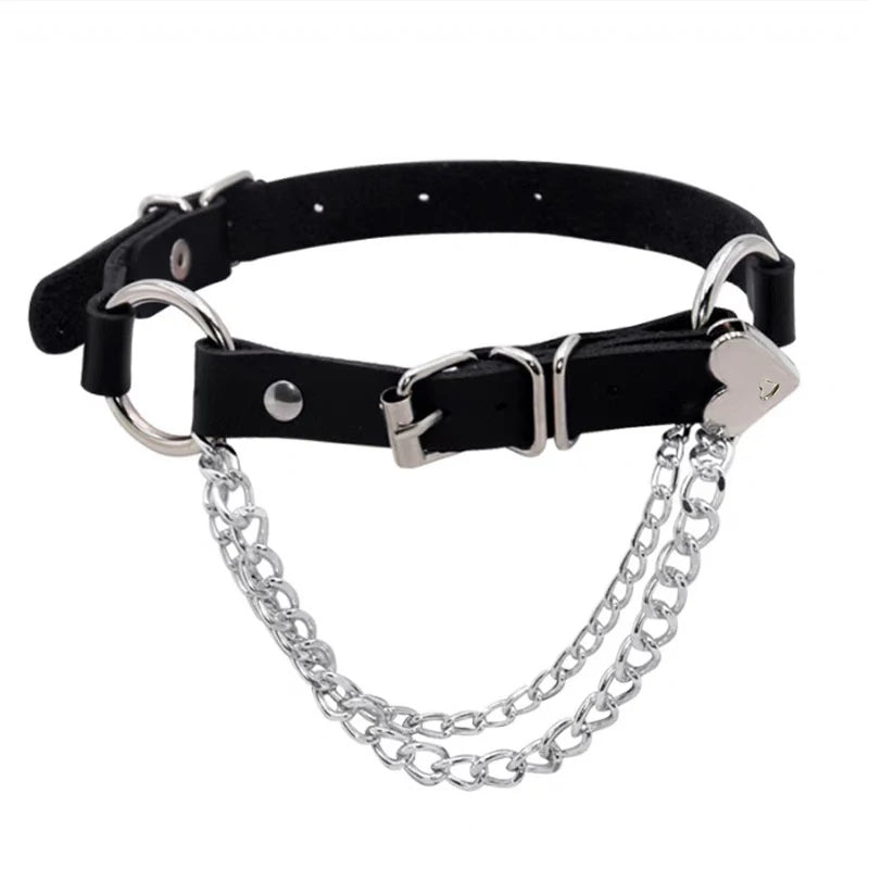 Midnight Rivet Choker Gothic Femme Jewelry