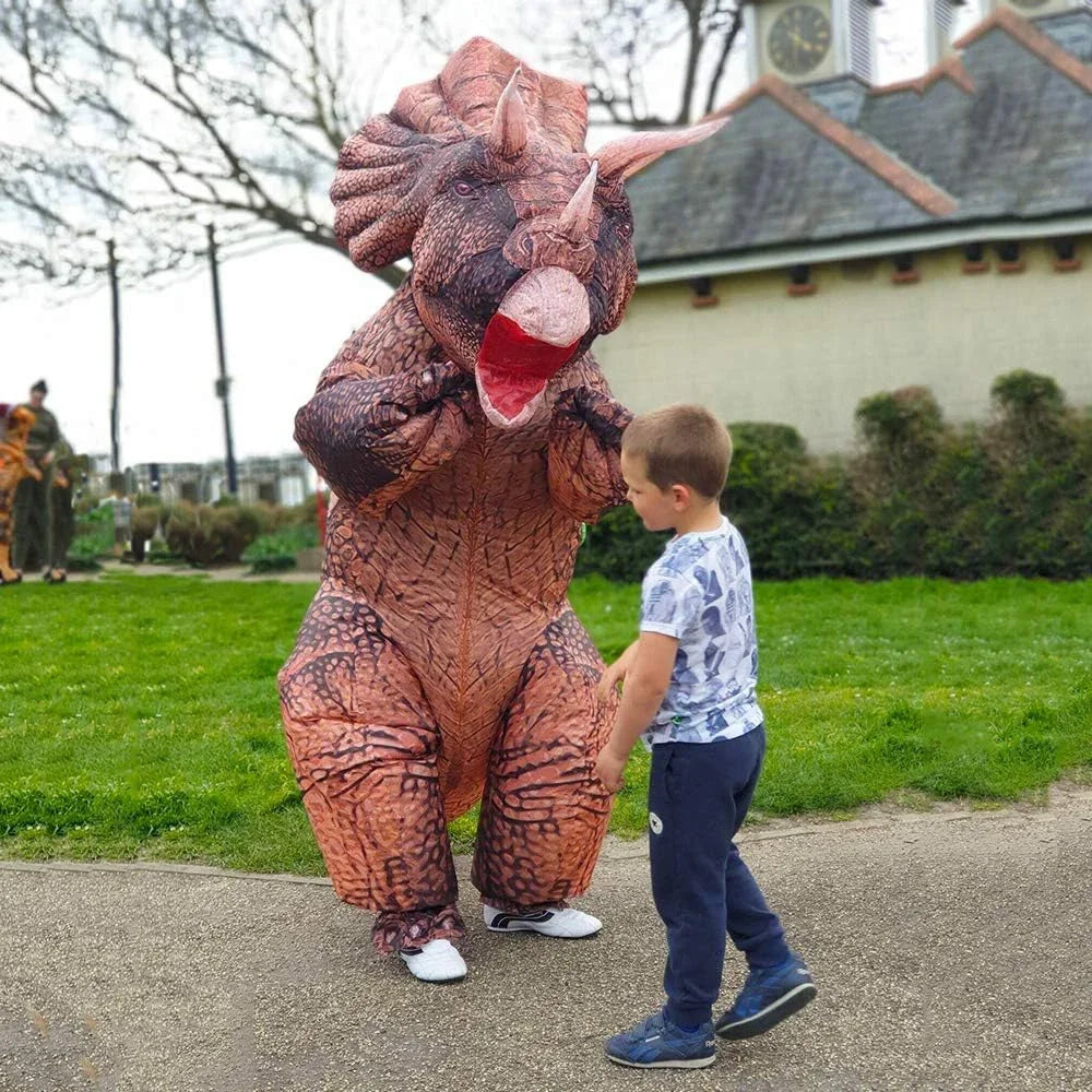 Inflatable Triceratops Party Dinosaur Costume for Adults Halloween Cosplay Costume
