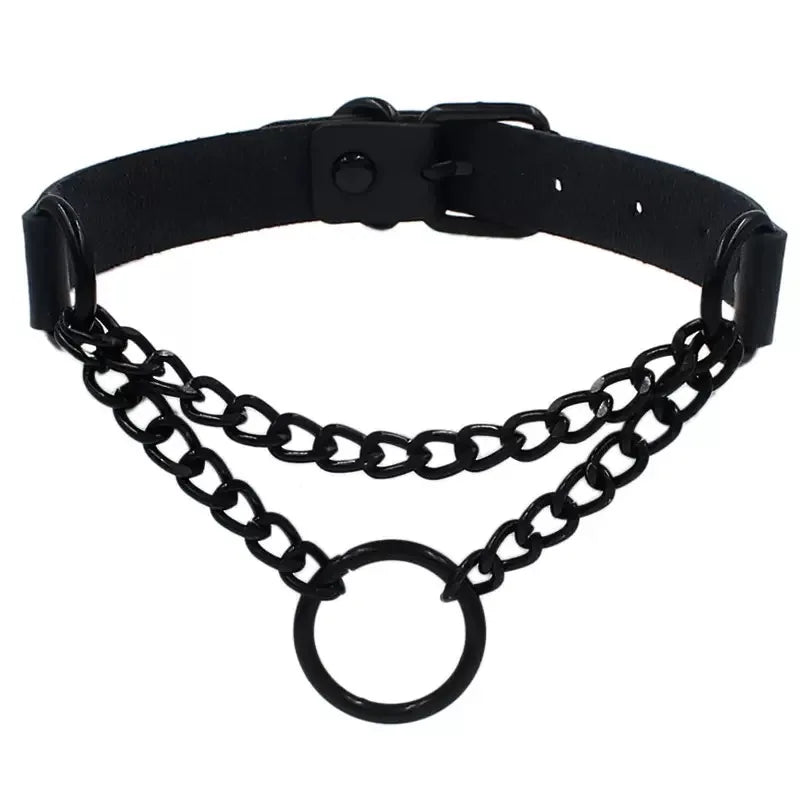 Midnight Rivet Choker Gothic Femme Jewelry