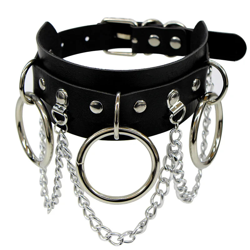 Midnight Rivet Choker Gothic Femme Jewelry