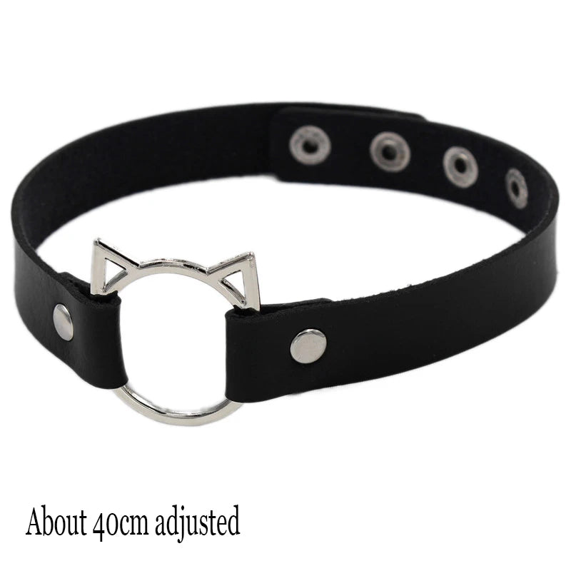 Midnight Rivet Choker Gothic Femme Jewelry