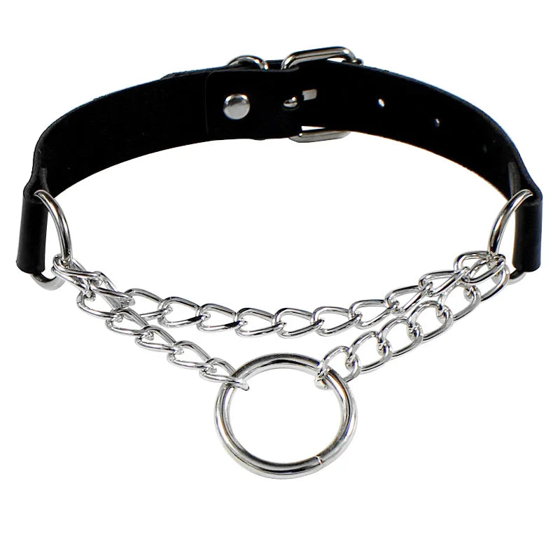 Midnight Rivet Choker Gothic Femme Jewelry