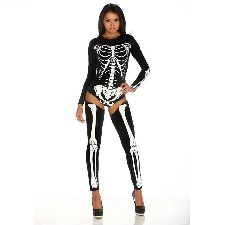 Skull Skeleton Bodysuit Halloween Cosplay
