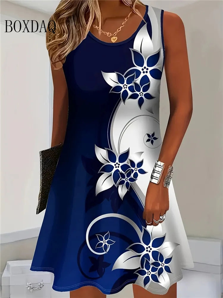 Sleeveless Bohemian Dress Vest Flowers