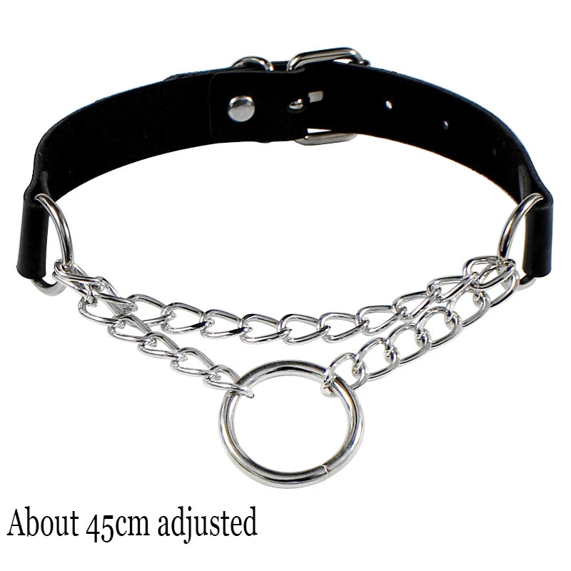 Midnight Rivet Choker Gothic Femme Jewelry
