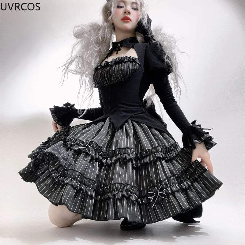 Gothic Dark Stripe Lolita Dress