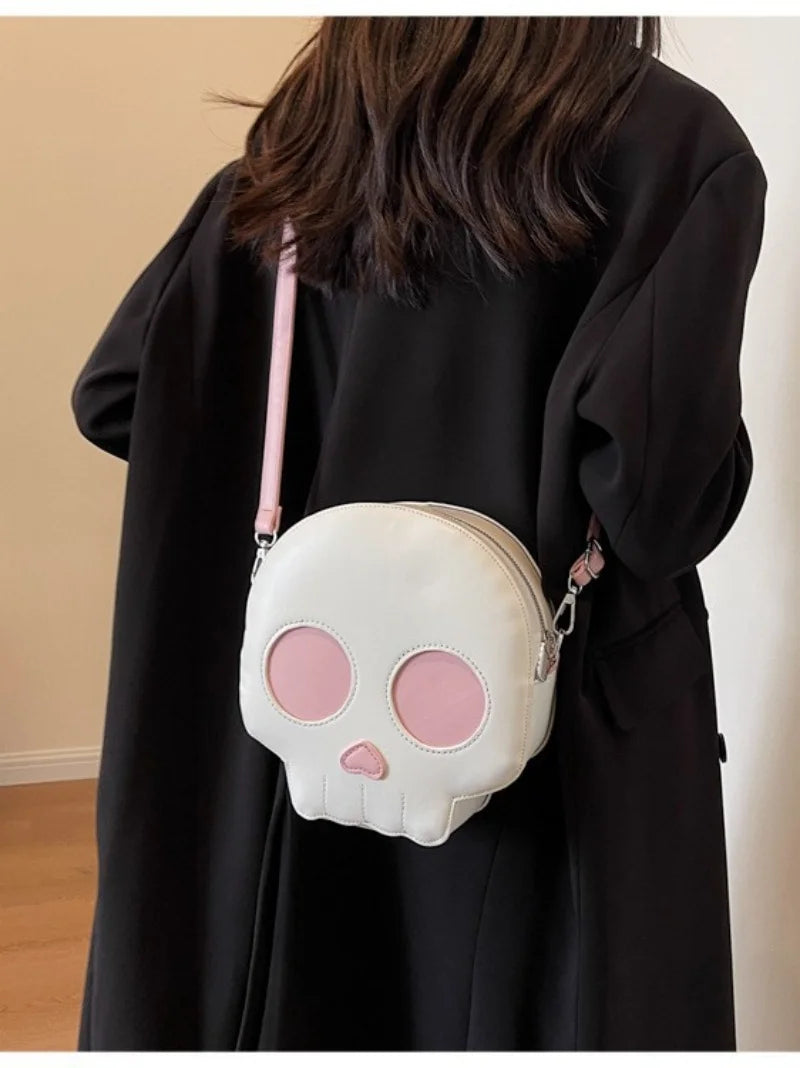 Gothic Skull PU Leather Bag Novelty Halloween Women Gothic Handbags Purse