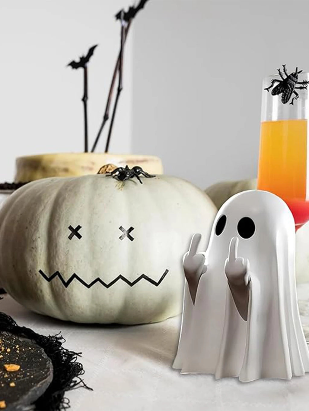 Middle Finger Ghost Statue Terrifying