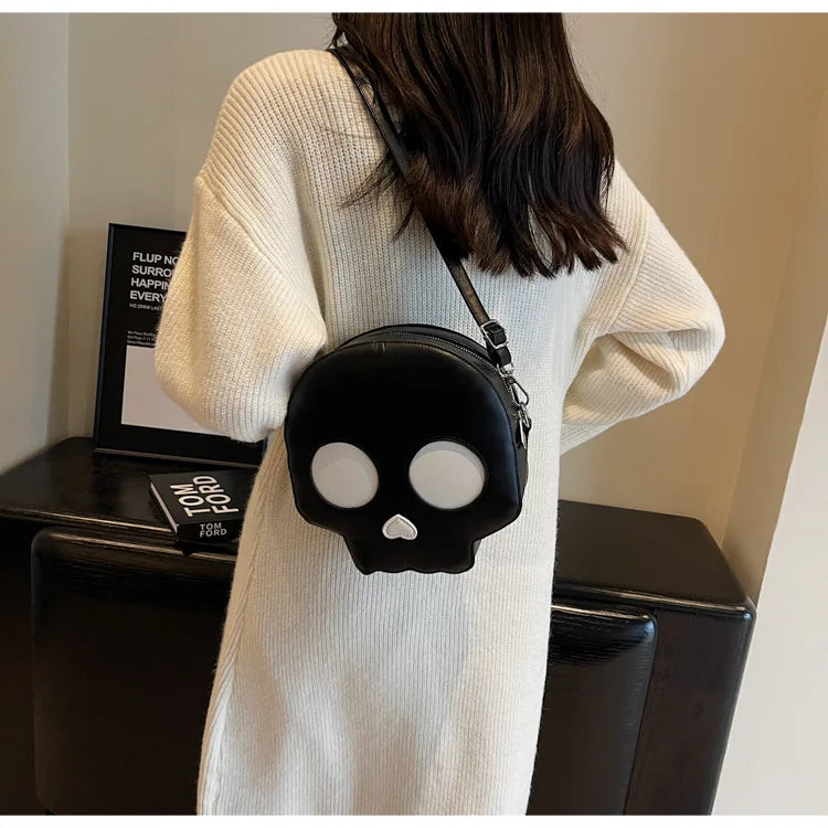 Gothic Skull PU Leather Bag Novelty Halloween Women Gothic Handbags Purse