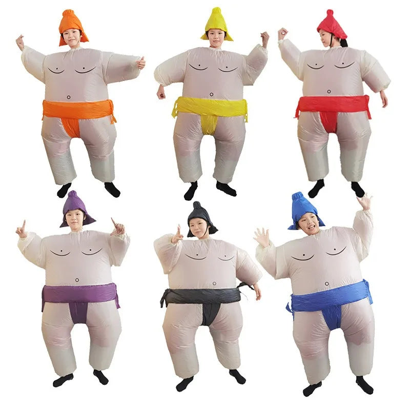 Adult Sumo Wrestler Costume Inflatable Suit Halloween For Men