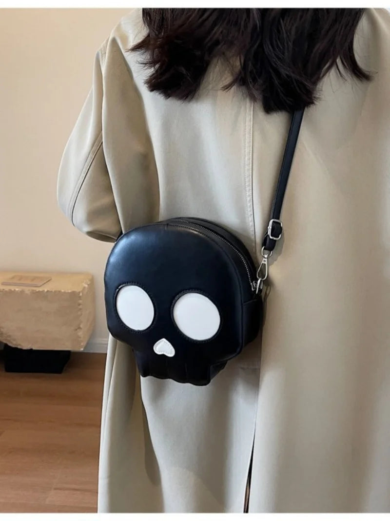 Gothic Skull PU Leather Bag Novelty Halloween Women Gothic Handbags Purse