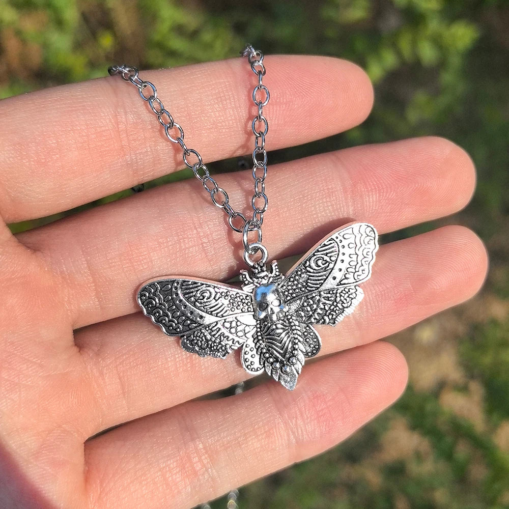 Cross Skeleton Spider Necklace