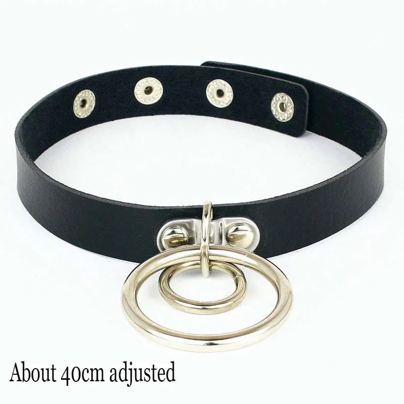 Midnight Rivet Choker Gothic Femme Jewelry