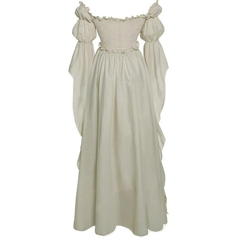 Medieval Gothic Ruffle Dress Long