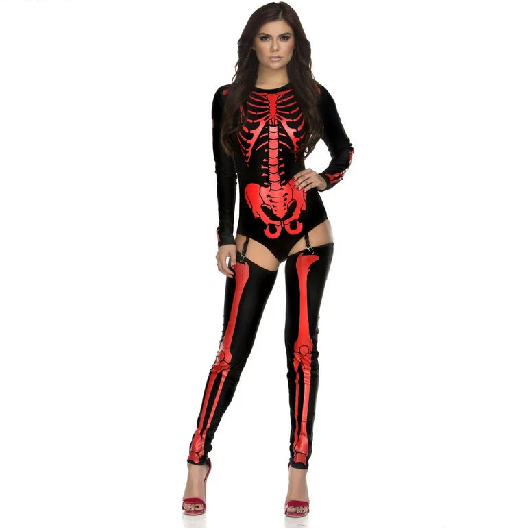 Skull Skeleton Bodysuit Halloween Cosplay
