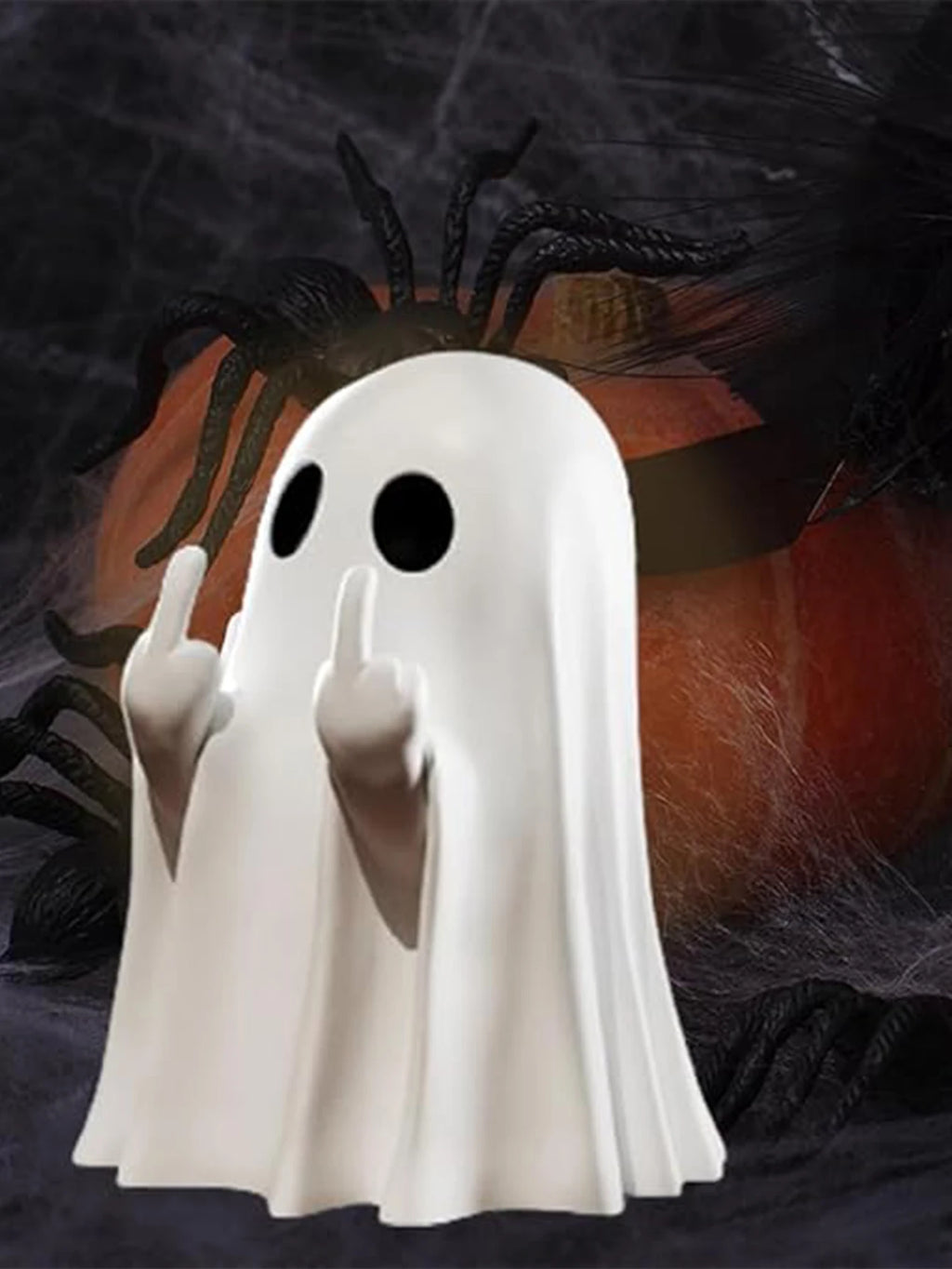 Middle Finger Ghost Statue Terrifying