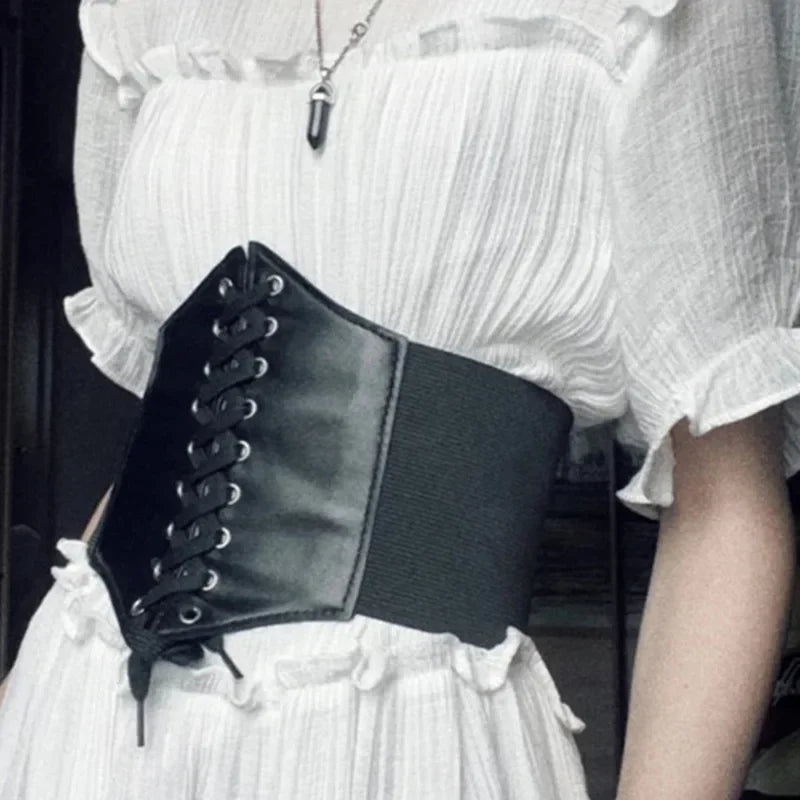 Gothic Faux Leather Waist Belt
