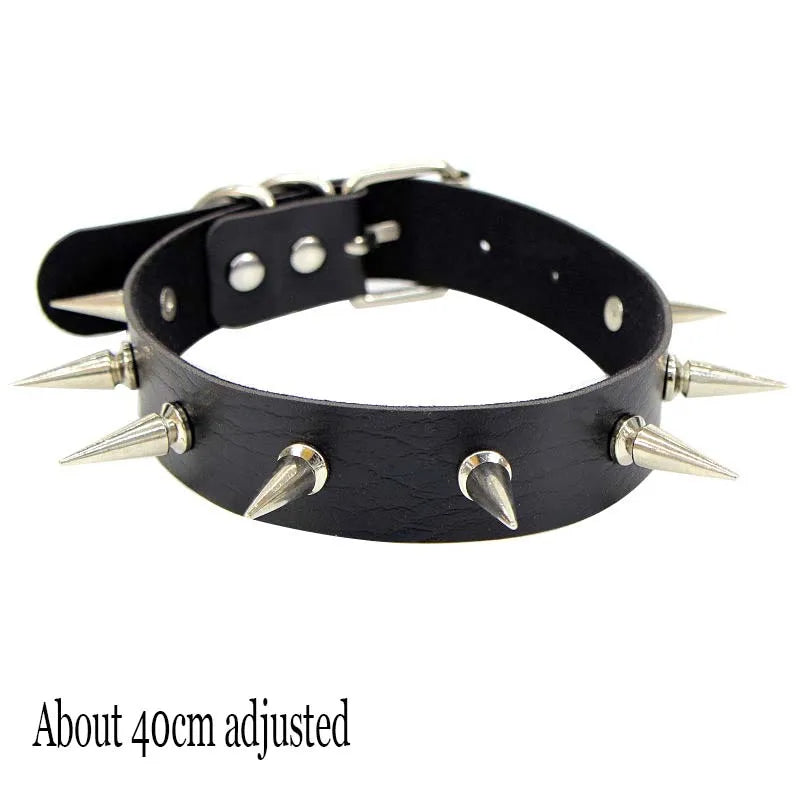 Midnight Rivet Choker Gothic Femme Jewelry
