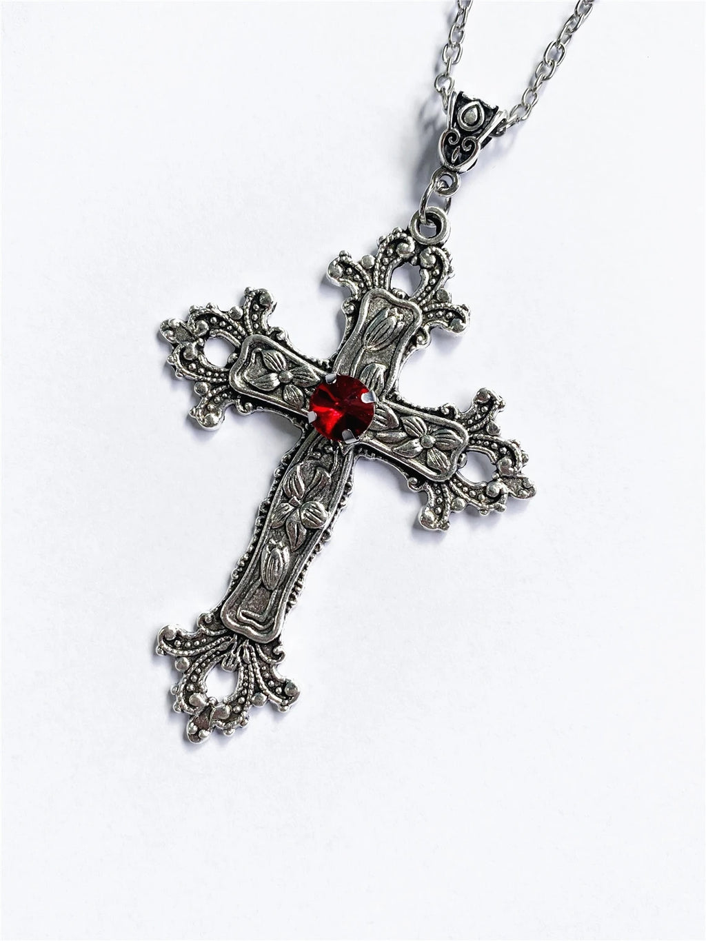Midnight Crystal Cross Necklace