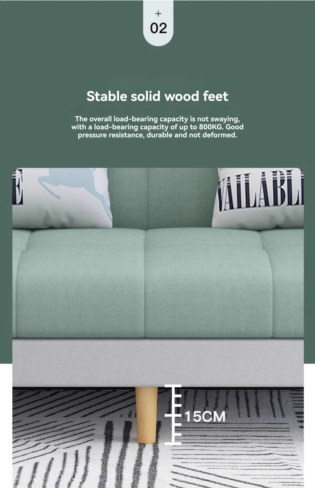 Small Unit Sofa Bed, Foldable Dual-purpose Double Bed, Home Office Nap, Three Person Sofa, Leisure Fabric, Lazy Sofa