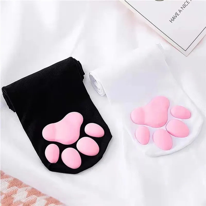 Gothic Cat Paw Thigh Highs