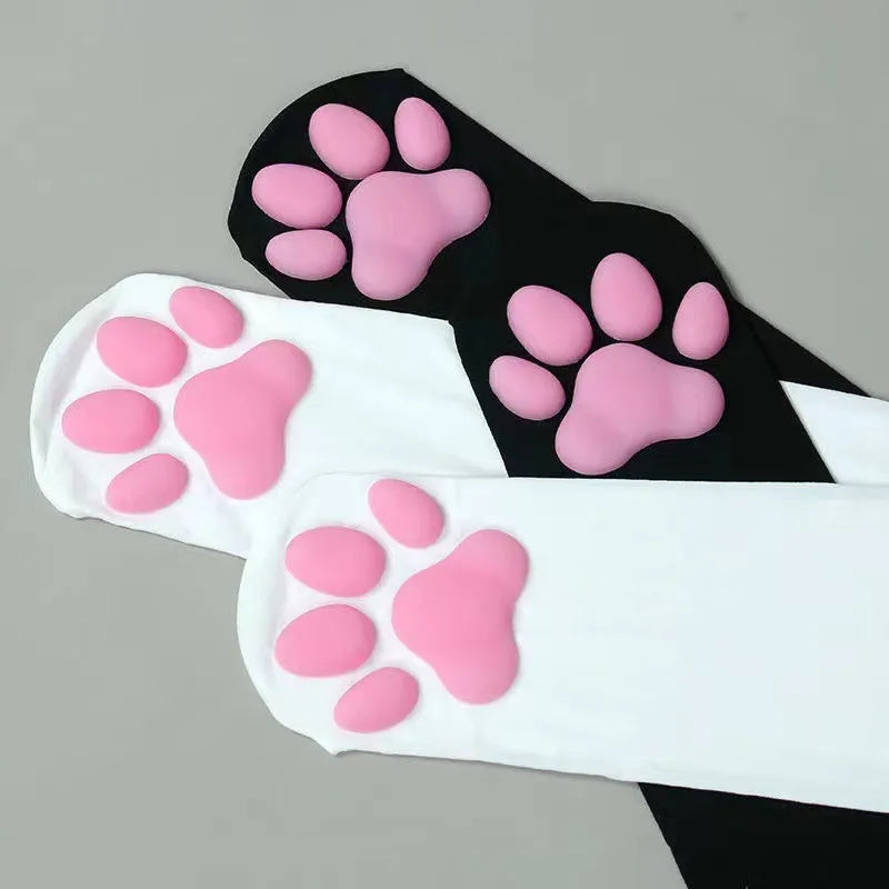 Gothic Cat Paw Thigh Highs