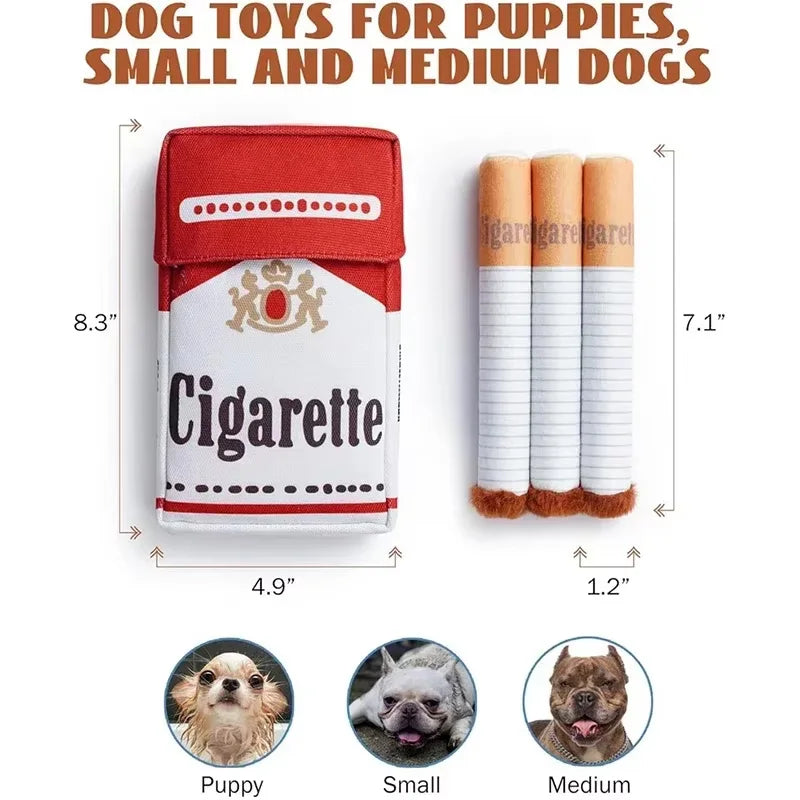 Plush Dog Toys Cigarette Interactive