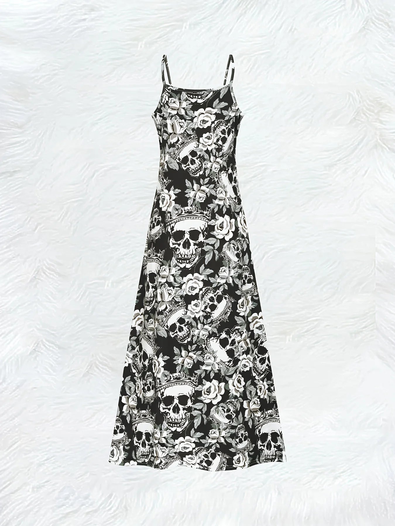 Skulls and Roses Maxi Dress