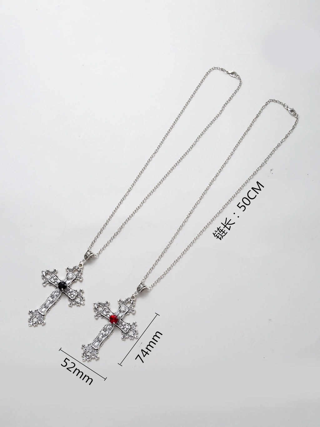 Midnight Crystal Cross Necklace