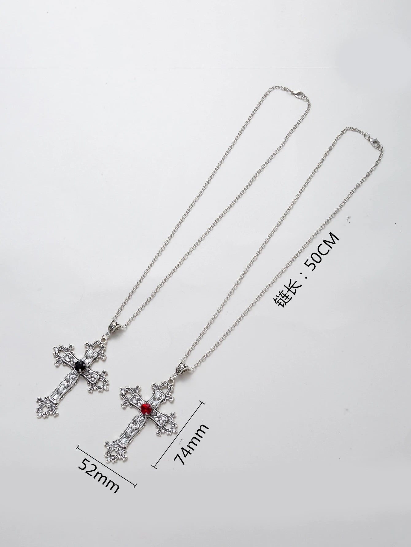 Midnight Crystal Cross Necklace