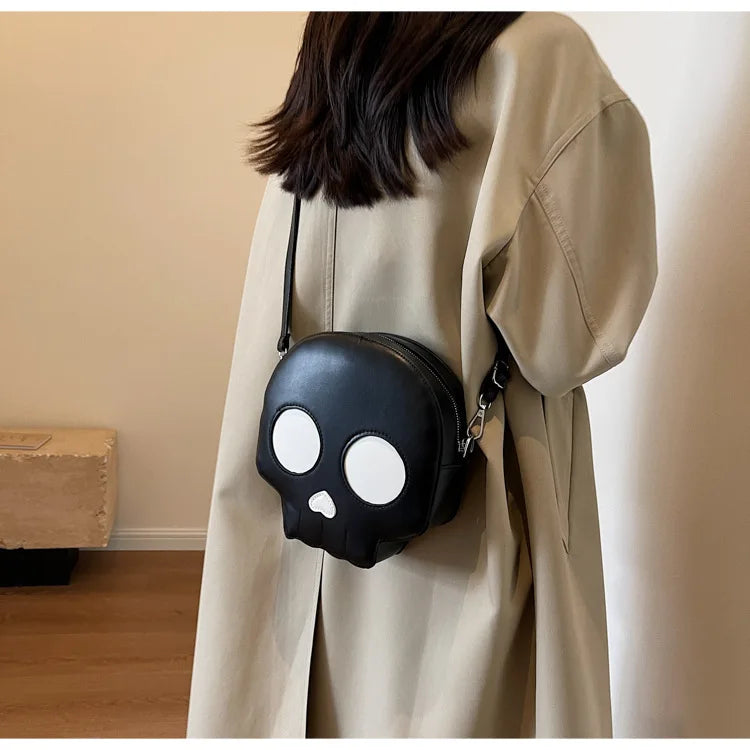 Gothic Skull PU Leather Bag Novelty Halloween Women Gothic Handbags Purse