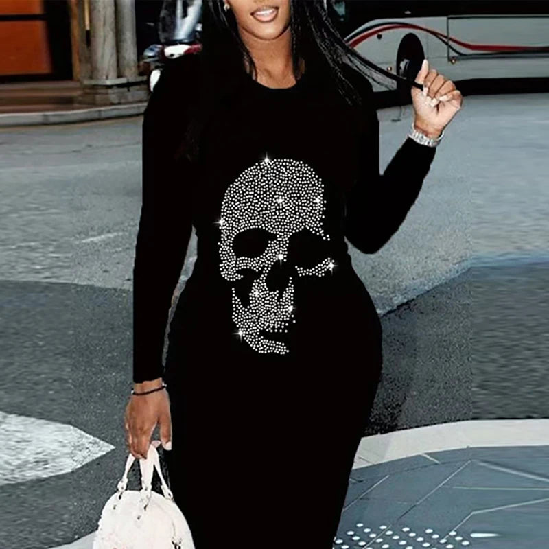 Crystal Skull Midi Dress