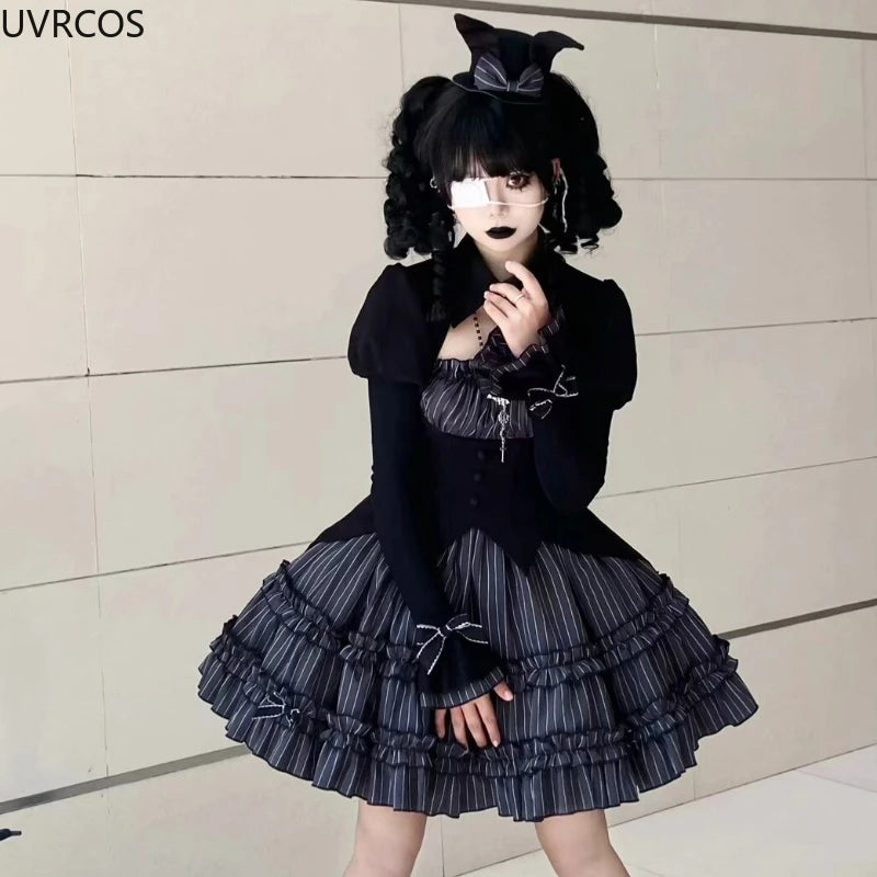 Gothic Dark Stripe Lolita Dress