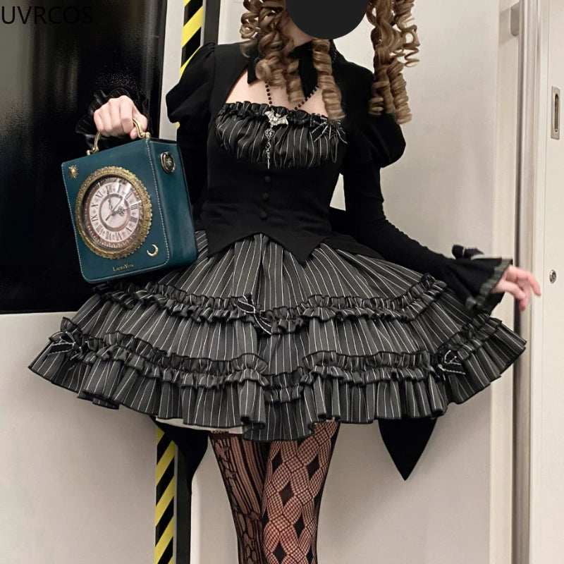 Gothic Dark Stripe Lolita Dress