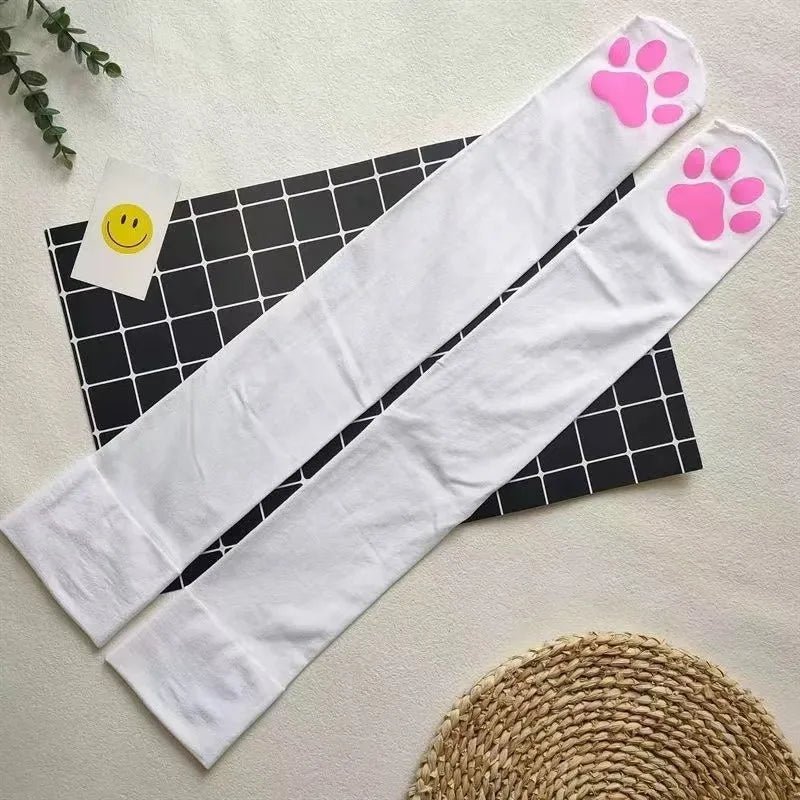 Gothic Cat Paw Thigh Highs