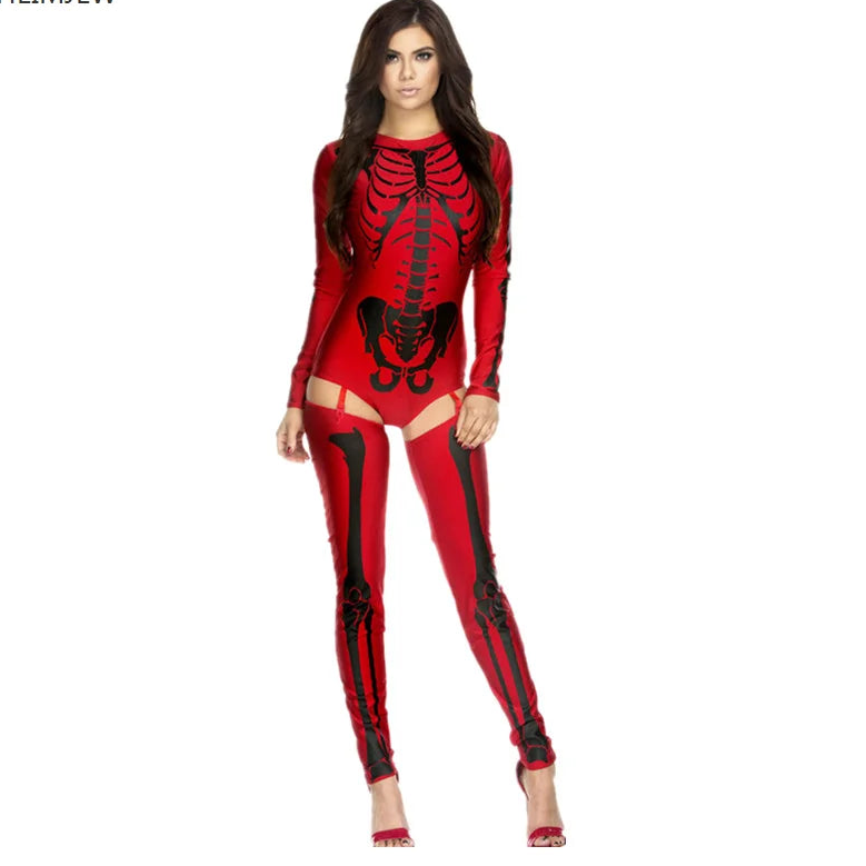 Skull Skeleton Bodysuit Halloween Cosplay