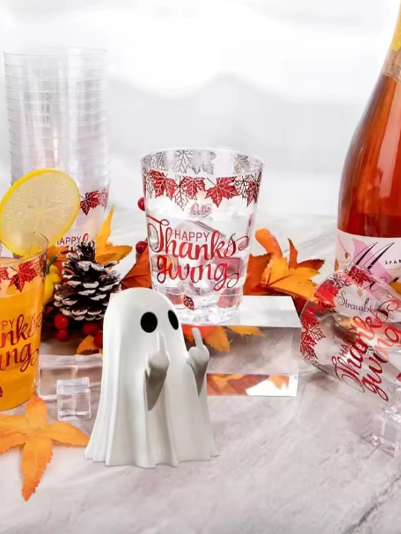 Middle Finger Ghost Statue Terrifying