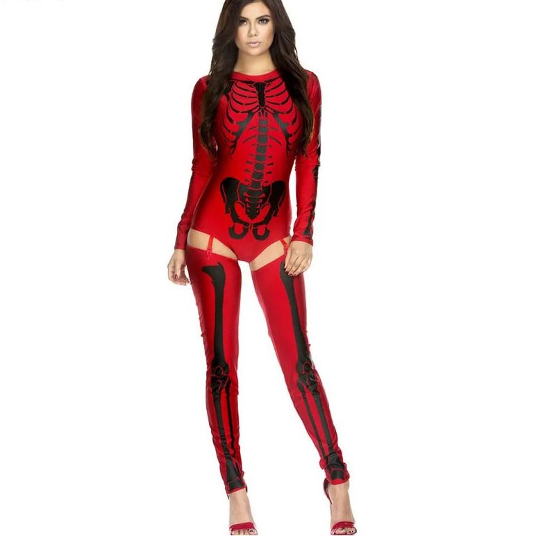 Skull Skeleton Bodysuit Halloween Cosplay