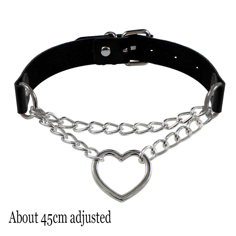 Midnight Rivet Choker Gothic Femme Jewelry